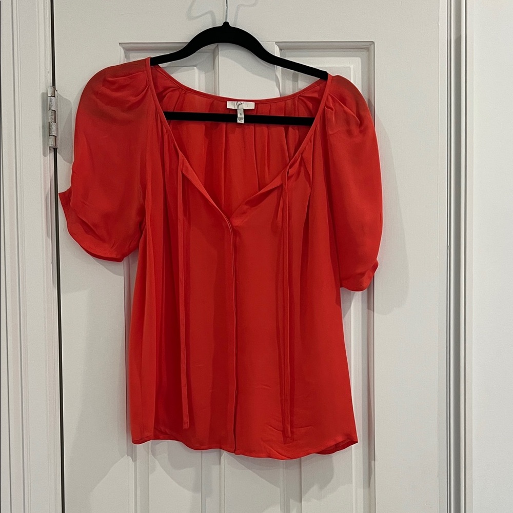 Joie Vibrant Coral Blouse